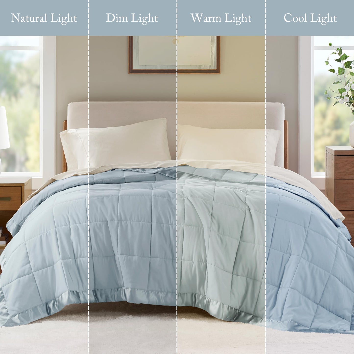 Madison Park Couverture, Bleu, Double