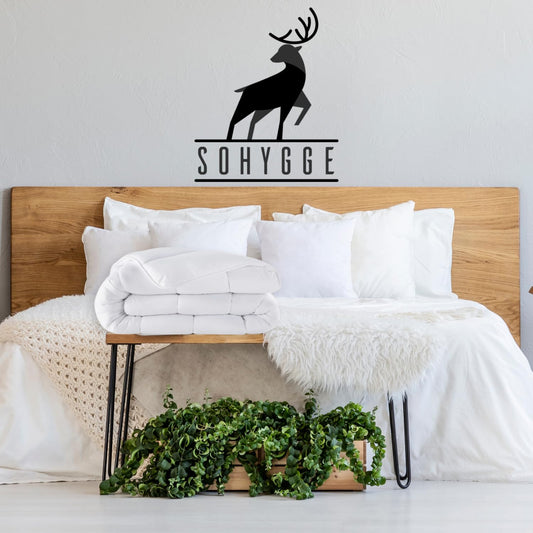 SOHYGGE – Couette 260x240 Tempérée pour lit 2 Personnes - 100% Microfibre – Edredon Couverture Chaude 100% Microfibre 300 GSM – 4 Saisons et Hiver 240 x 260 cm Anti-acariens