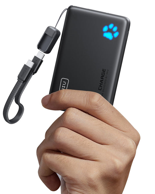 INIU Batterie Externe, 45W PD3.0 Le Plus Léger Power Bank 10000mAh, Batterie Portable USB C Input & Output Charge Rapide Powerbank Compatible avec iPhone 17 16 15 Pro Max Plus Samsung iPad Pro etc