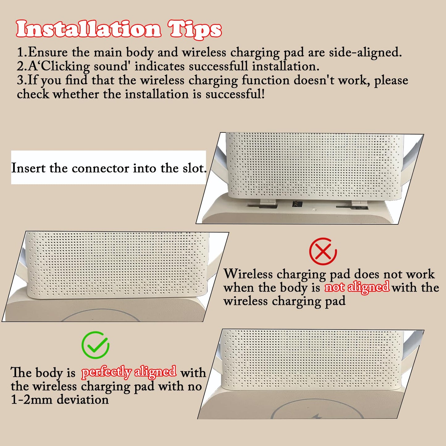 blonbar Réveil Lumineux Simulateur d'Aube, Lampe de Reveil avec tactile réglable,3 niveaux de luminosité,lampe de chevet avec chargeur sans fil, aide à dormir les bébés et les adultes