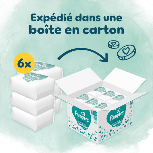 Pampers Harmonie, Taille 1, 180 Couches, 2-5kg, Protection Douce Pour La Peau Avec 100% D’Absorption Pampers, Pack 1 Mois