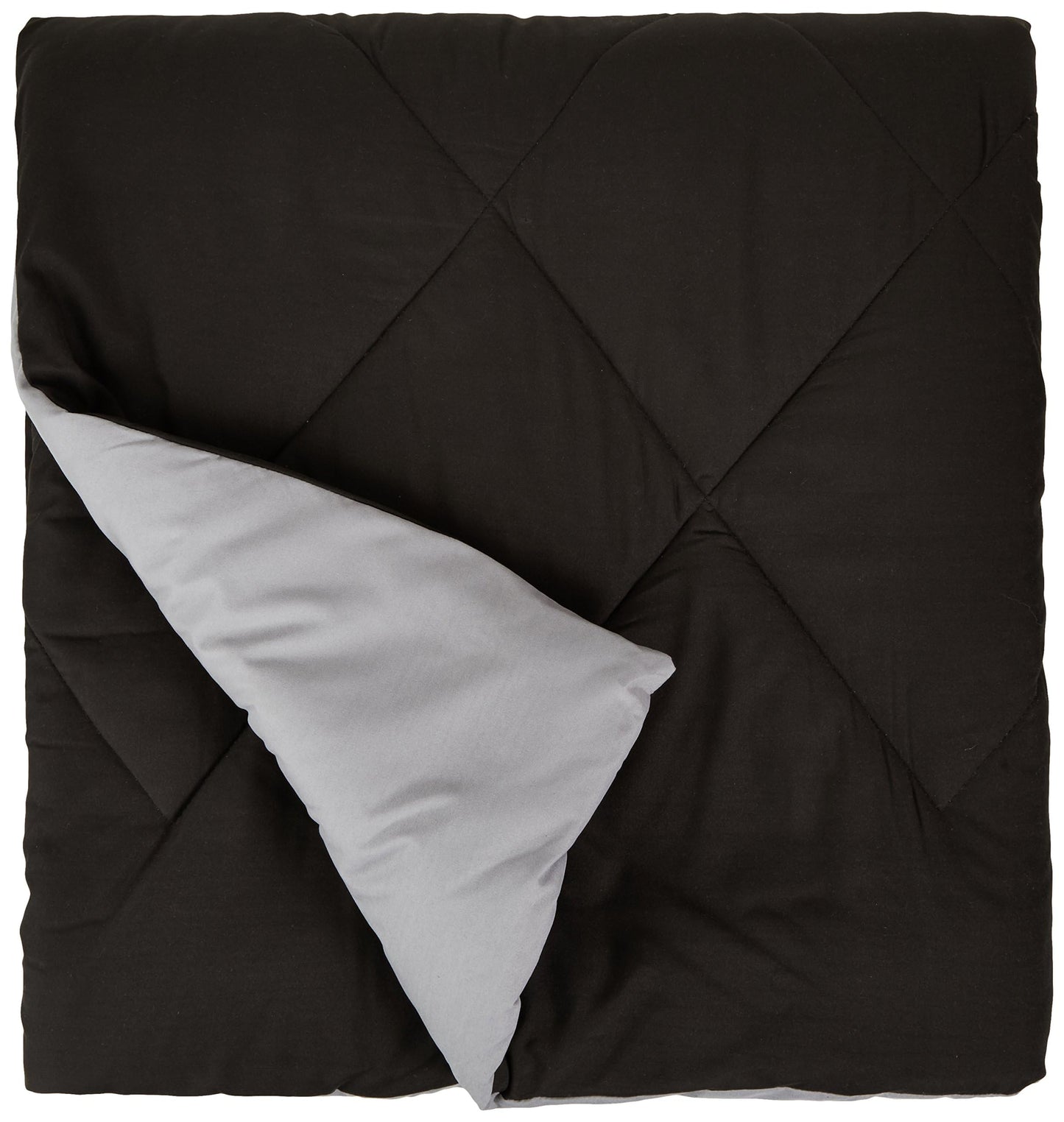 Amazon Basics réversible en microfibre Doudou, 220 x 240 cm, gris/noir