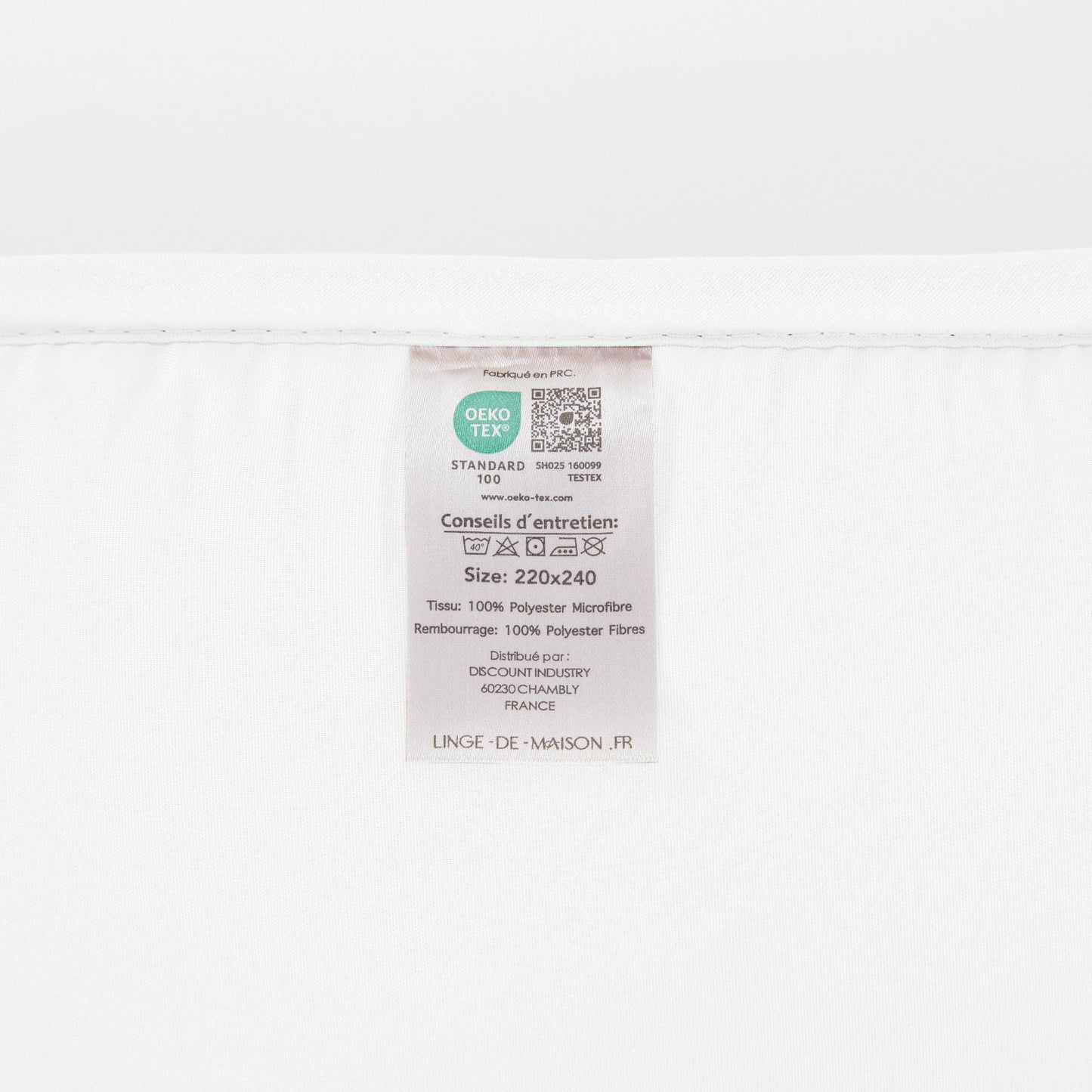 HOMEROKK Couette 220 X 240 cm Blanche 450GR/M² Microfibre Douce - Qualité supérieure - (2 Places)