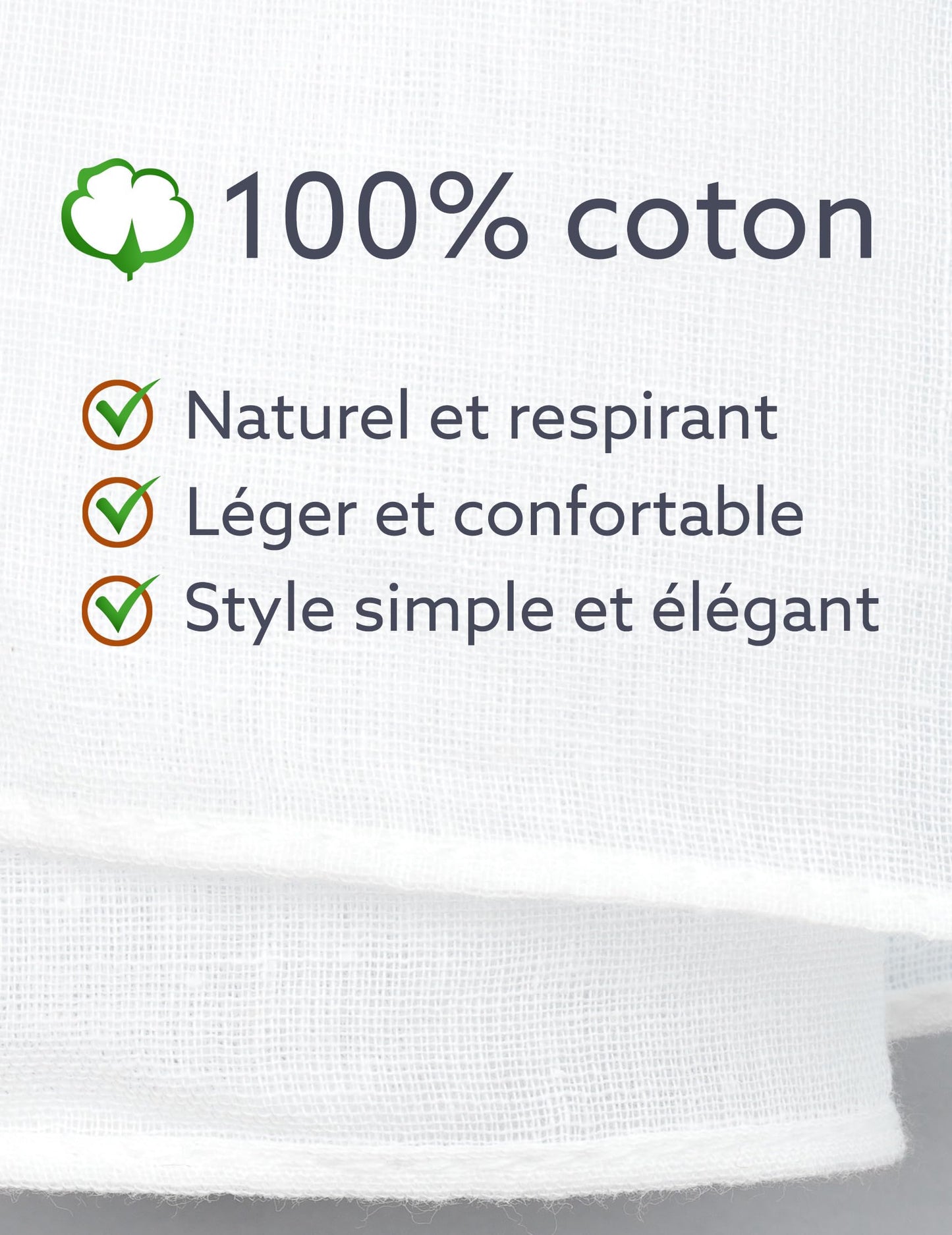 ALLEE DU FOULARD - Cheche, Écharpe, Chale Premium - Blanc - 100% Coton - Taille 200 X 110 CM - Chèche Femme et Homme - Plus De 50 coloris Unis