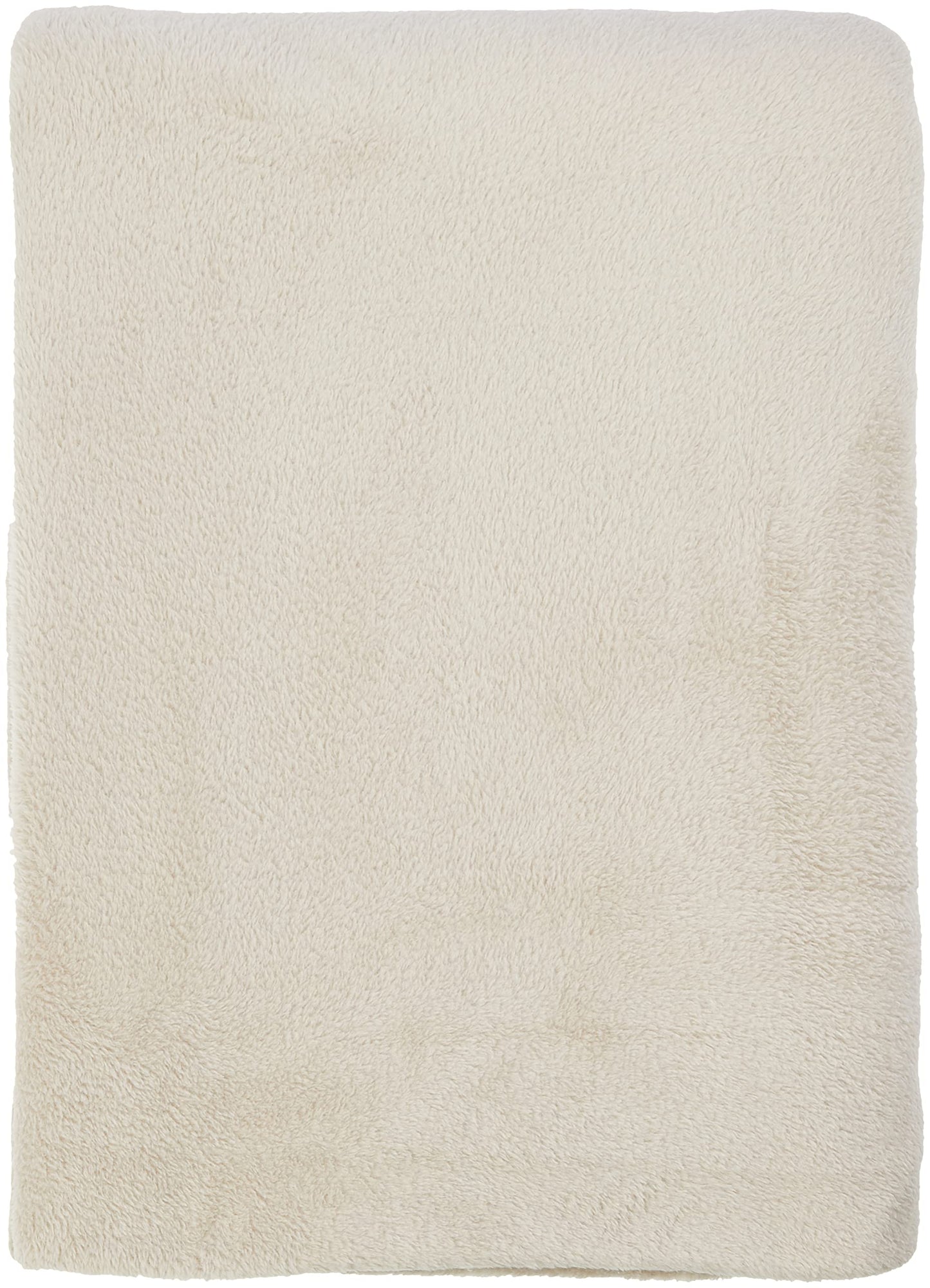 Amazon Basics Plaid non chauffant en velours pelucheux Couverture jetée de canapé, 168 x 229 cm, beige sable