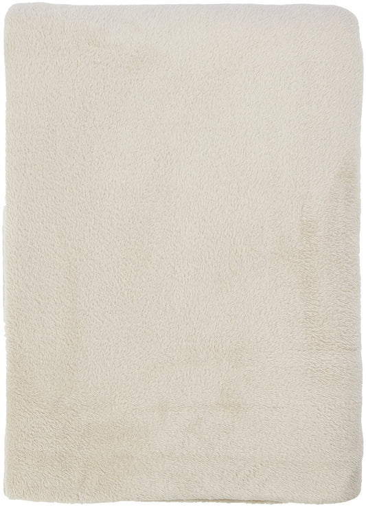 Amazon Basics Plaid non chauffant en velours pelucheux Couverture jetée de canapé, 168 x 229 cm, beige sable