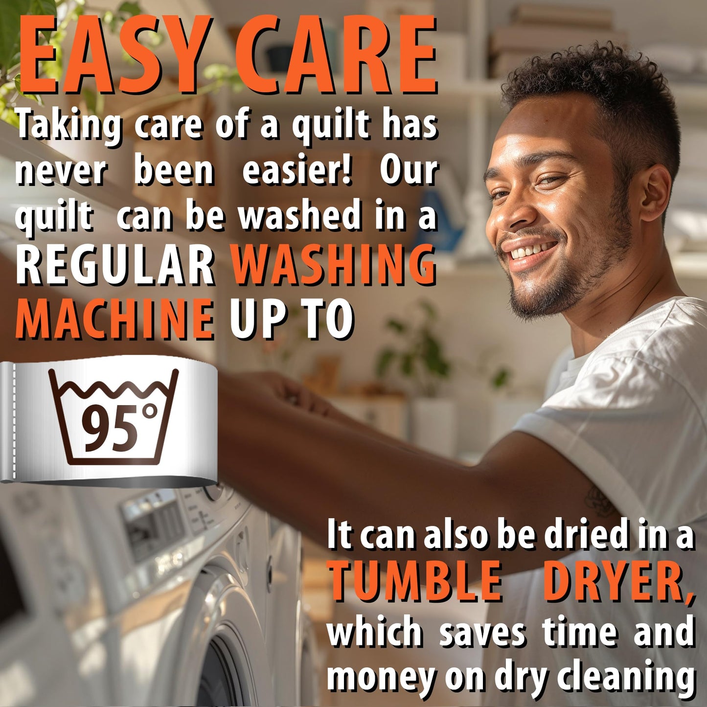 FAM Home Couette 140x200 en Microfibre Lavable Hypoallergénique Blanc I Couette 1 Personne