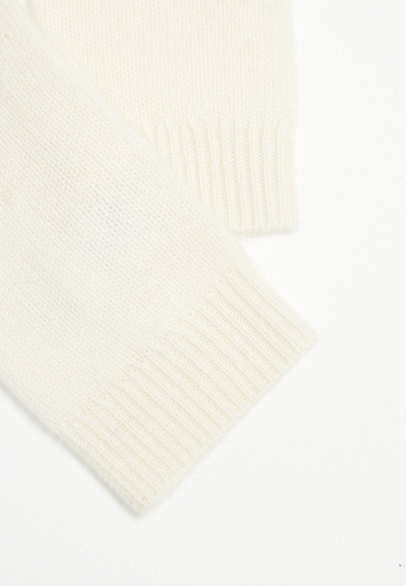 Gants cachemire 4 fils écru - UNI 4-4