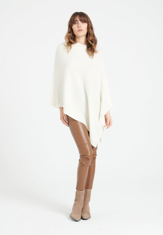 Poncho cachemire écru femme - LILLY 9-1