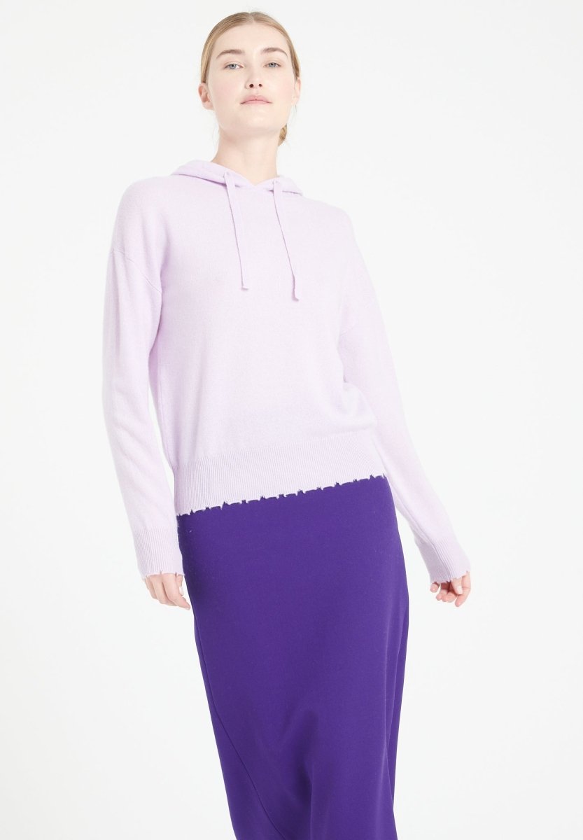 Sweat à capuche cachemire lilas femme - MIA 16-2