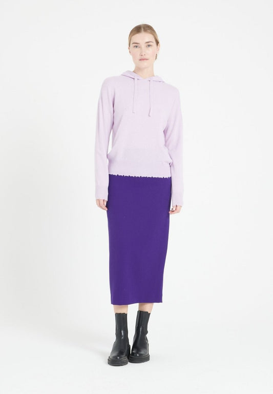 Sweat à capuche cachemire lilas femme - MIA 16-1
