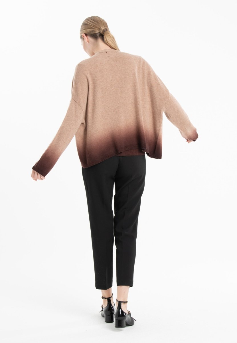Gilet cachemire camel/marron femme - NAMI 12-2