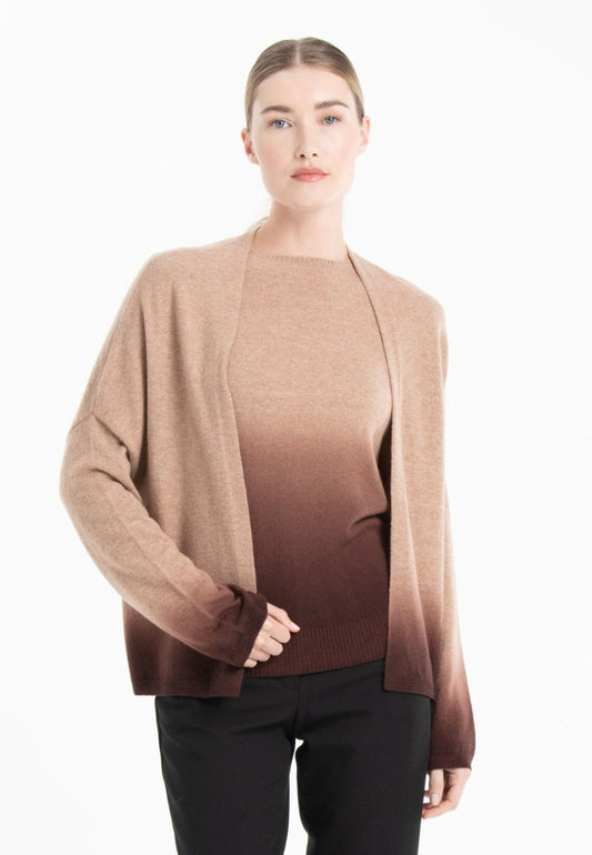 Gilet cachemire camel/marron femme - NAMI 12-0